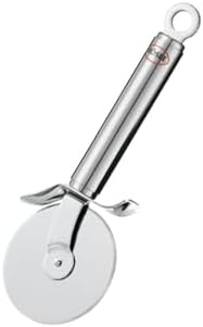 Rösle 12718 Stainless Steel Round-Handle Pizza Cutter Wheel with Thumb Leverage 7.9 in.