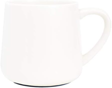 Bosmarlin Large Glossy Ceramic Coffee Mug, White Tea Cup for Office and Home, 18 oz, Suitable for Dishwasher and Microwave, 1 Pack (White)