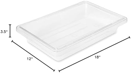 Rubbermaid Commercial Products Polycarbonate Food Storage Box/Tote, 2 Gallon, Clear, for Restaurant/Kitchen/Cafeteria
