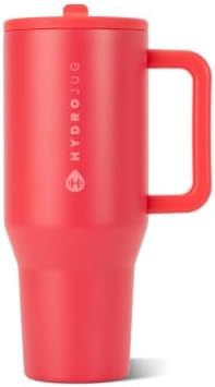HydroJug Traveler 40oz, Insulated Tumbler with Handle & Straw, Fruit Punch
