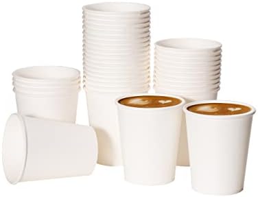 RACETOP 8 oz Disposable Paper Coffee Cups, 1000 Pack
