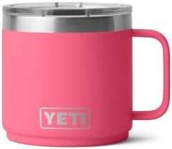 YETI Rambler 14 oz Ceramic Lined Stackable Mug, Tropical Pink