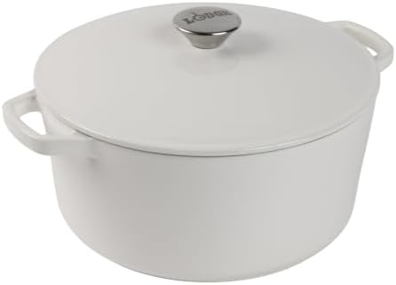 Lodge 5 Quart Cast Iron Elements Enamel Dutch Oven - Snow