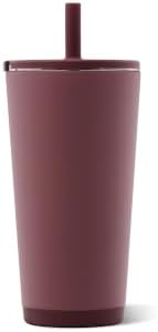 HydroJug Everyday Tumbler 20 oz, Ceramic-Lined Straw Cup, Canyon Rose