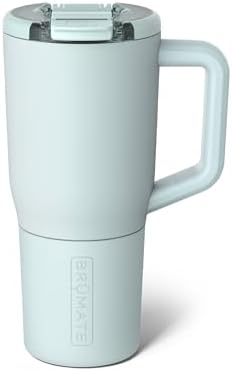 BrüMate Müv - 25oz 100% Leak Proof Insulated Coffee Mug with Handle & Lid - Stainless Steel Coffee Travel Mug - Double Walled Coffee Cup (Blue Agave)