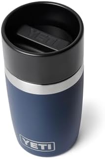 YETI Rambler 8 oz Travel Bottle, Stainless Steel, Vacuum Insulated with Leakproof Commuter Cap, Navy