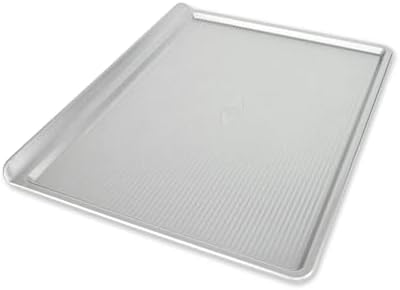 USA Pan Bakeware Cookie Sheet, Large, Warp Resistant Nonstick Baking Pan, Made in the USA from Aluminized Steel,Silver