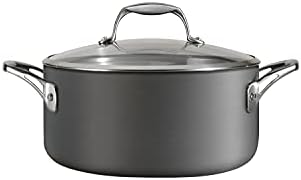 Tramontina OnyxPro Hard Anodized Non Stick 5-Quart Dutch Oven Pot with Lid