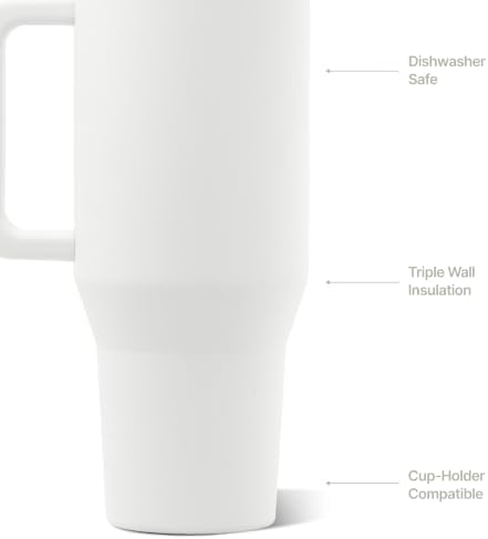 HydroJug Traveler 32oz, Insulated Tumbler with Handle & Straw, Lunar