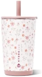 HydroJug Everyday Tumbler 14 oz, Ceramic-Lined Straw Cup, Magnolia