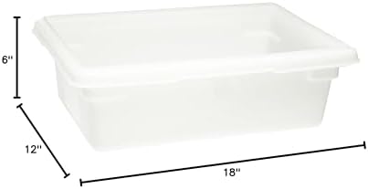 Rubbermaid Commercial Products Food Storage Box, 3.5 Gallon Capacity, White, for Restaurant/Kitchen/Cafeteria