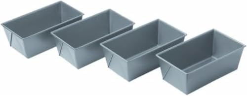 Chicago Metallic Commercial II Non-Stick Mini Loaf Pan Set, 6-Inch-by-3.5-Inch, 4-Count (Pack of 12)