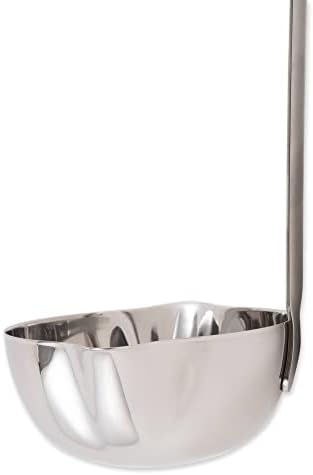 RSVP International Endurance Canning Collection Non-Reactive 18/8 Stainless Steel, Dishwasher Safe, Ladle, 13-1/2"