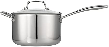 Tramontina Boston Tri-Ply Clad Stainless Steel 4-Quart Sauce Pan with Lid