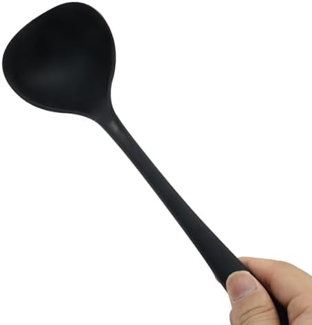 Jiozermi Silicone Soup Ladle, 12-Inch Long Handle