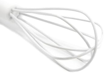 Mini Whisks 6 inch silica gel Whisk, Hand Egg Mixer for Flour Cake Egg, Kitchen Cooking Baking Use Whisk (white)