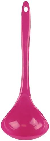 Reston Lloyd Melamine Soup Ladle Kitchen Utensil, Premium Quality Utensil with Heat Resistant Ergonomic Handle, Durable BPA-Free Plastic, 10.5 inch long, One Piece, Magenta