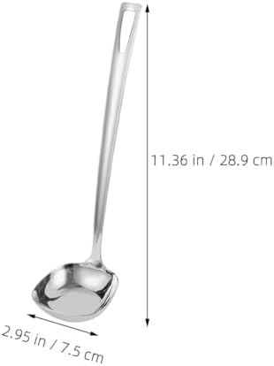 Kichvoe 316 Stainless Steel Soup Ladle Square Head Kitchen Serving Spoon