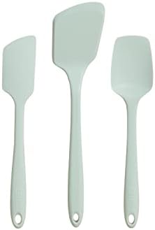 GIR: Get It Right 3-Piece Ultimate Silicone Kitchen Utensils Set - Spatula, Flip & Spoonula - Non toxic Cooking Utensils for Nonstick Cookware, Cooking and Baking - Mint
