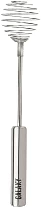 Tovolo Spring Whisk Stainless Steel 10 Inch Galaxy Coil Whisker for Cooking Blending Mixing Stirring Whipping Whisking and Beating, Easy to Clean Dishwasher Safe Frother Stirrer Blender Coil Whisk