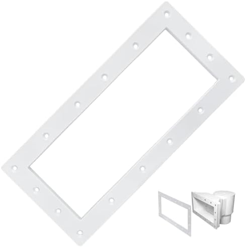 IWIWE SPX1085B Pool Skimmer Face Plate Replacement, Compatible with Hayward SP1085 SP1077 Automatic Wide Mouth Inground Pool Skimmer Cover Plate 25541-000-010 White