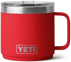 YETI Rambler 14 oz Ceramic Lined Stackable Mug, Rescue Red