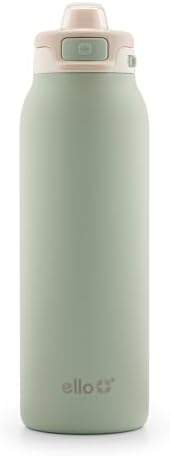 Ello Pop & Fill Insulated Stainless Steel Water Bottle with Quick Fill Lid, Leakproof Locking, Sip or Chug Spout, BPA-Free, Double Wall Vacuum Insulated for Sports, Travel & School- 22oz / 32oz / 40oz