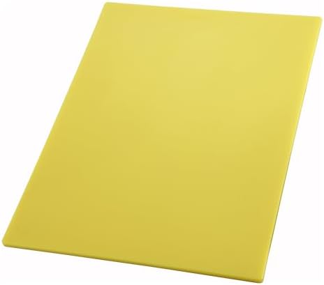 Winco 18" x 24" Yellow Heavy-Duty Plastic Cutting Board (Set of 6)