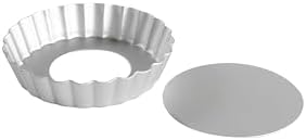 Fat Daddio's PFT-425 Round Fluted Tart Pan with Removable Bottom, 4.25 x 1 Inch