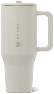 HydroJug Traveler 40oz, Insulated Tumbler with Handle & Straw, Linen