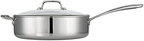 Tramontina Boston Tri-Ply Clad Stainless Steel 6-Quart Saute Pan with Lid