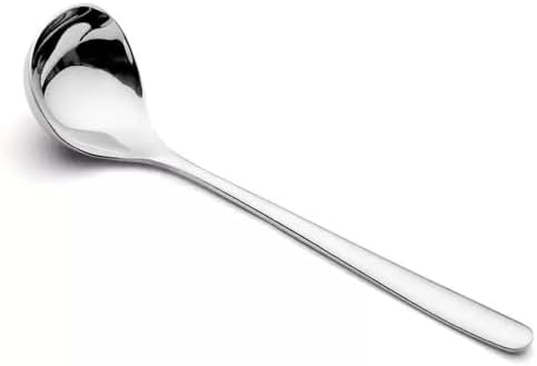 4 Pcs Small Ladle Sauce Ladle SUS 304 Stainless Steel Small Serving Ladles Gravy Soup Spoon Ladles 8-Inch (Silver)