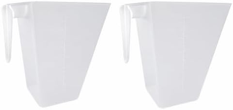 2 Cup (1 Pint | 16 Oz. | 500 mL) Scoop for Coffee, Protein Powder, Pet Food, Spices, Grains and Dry Goods – Plastic Food-Grade, BPA-Free Measuring Cup (Pack of 2)