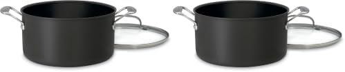 Cuisinart Chef's Classic 6-Quart PURELYCERAMIC Nonstick PFAS Free Hard-Anodized, Stockpot with Cover, 644C-24, 6 Quarts (Pack of 2)