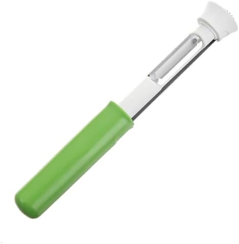 2 in 1 Stainless Steel Apple Corer Peeler Kitchen Gadget (Green)