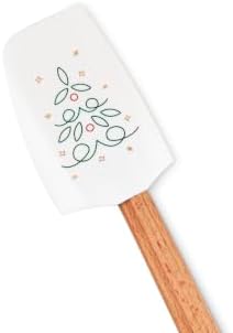 Le CLe Creuset Signature Silicone Medium Spatula, White/Tree Applique