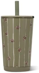 HydroJug Everyday Tumbler 14 oz, Ceramic-Lined Straw Cup, Football