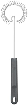 Zyliss Gravy Whisk - Sustainable Wheatstraw/Wire - Whisk for Cooking Sauce - Manual Egg Beater & Hand Whisk - Heat Resistant Wire Head, Beluga Grey, 12" x 3.5"