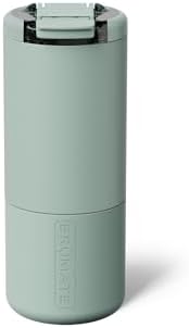 BrüMate Strova 18oz 100% Leakproof Insulated Coffee Mug | Ceramic-Lined Interior | Built-In Silicone Sleeve for Travel | Locking Flip Lid (Sage)
