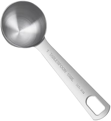 Teaspoon Measuring Spoons, 15mL (15 cc | 1/2 oz) Stainless Steel Teaspoon Scoop, Long Handle Metal Measuring Spoons for Cooking,Baking (0.5 OZ)