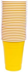 Glad Plastic Party Cups Fun Pack, 4 Colors, 16 Oz, 100 Count, 6-Pack