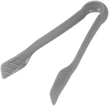 DecorRack 3 Piece Plastic Tong Set, 6-8-10 in Heavy Duty (White, Gray)