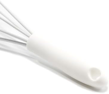 Mini Whisks 6 inch silica gel Whisk, Hand Egg Mixer for Flour Cake Egg, Kitchen Cooking Baking Use Whisk (white)