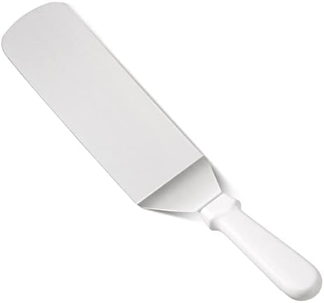 New Star Foodservice Commercial Grade Plastic Handle Flexible Grill Turner/Spatula, 14.5-Inch, White