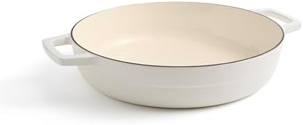 Martha by Martha Stewart 3.5 QT European Enameled Cast Iron Braiser w/Lid - Crescent Moon