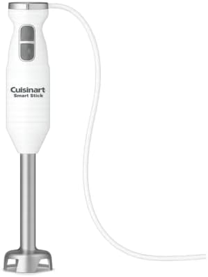 Cuisinart Smart Stick Two-Speed Hand Blender, Powerful Immersion Blender with 300-Watt Motor Blends Shakes, Smoothies, Puree, Baby Food, Soups & Sauces, CSB-175P1, White