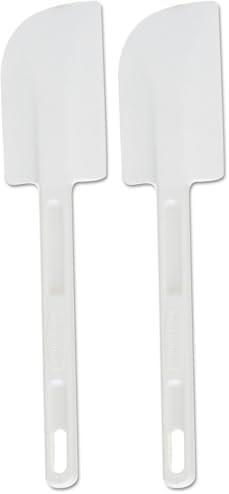 Rubbermaid Commercial Products Cold Temperature Scraper Spatula, White, 9.5 Inch, Clean-Rest Design (FG1901000000) (Pack of 2)