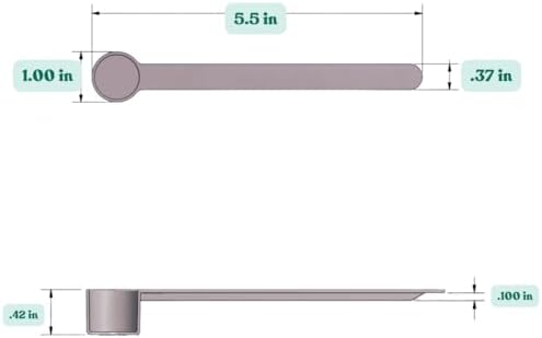 4 mL (3/4 Teaspoon) Long Handle Plastic Measuring Spoon for Coffee, Protein Powder, Pet Food, Spices, Grains, Dry Goods – Food-Grade BPA-Free (Pack of 1)