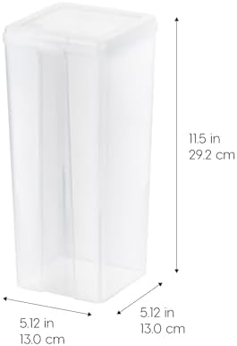 IRIS USA Flip Top Storage Containers |Made in USA| Large (4-Pack) - Clear