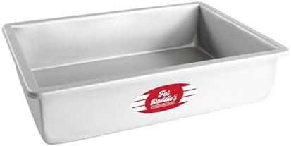 Fat Daddio's POB-8123 Anodized Aluminum Sheet Cake Pan, 8 x 12 x 3 Inch